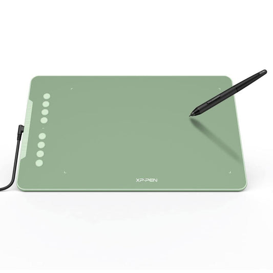 XP-Pen Deco01 V2 Digital Graphics Drawing Pen Tablet (10" x 6.25", 8192 Levels of Pressure Sensitivity, Battery-Free Passive Stylus, Green)