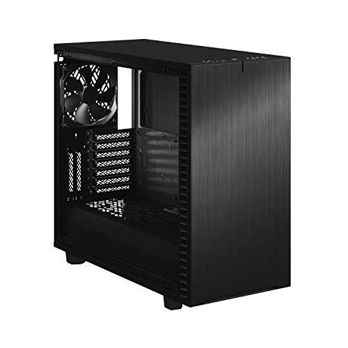 Fractal Design Define 7 Black Solid E-ATX Mid-Tower Gaming Cabinet Case with Three Pre-Installed Dynamic X2 GP-14 Fans and Anodized Aluminum Front Panel (FD-C-DEF7A-01)