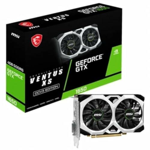 MSI GeForce GTX 1650 D6 VENTUS XS OCV3 Graphic Card - NVIDIA GeForce GTX 1650 GPU, 4GB GDDR6 128-bit Memory, 12 Gbps, PCI Express x16 3.0 Interface, 1620 MHz