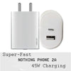 Nothing Phone 2A 45W,USB-C Compatible with 45W USB C Charger Adapter Compatible with Nothing Phone 2a/Phone 2/Phone 1/Buds/Ear Stick/Laptop USB C Fast Power Rapidly Charging Support 45 Power Charger