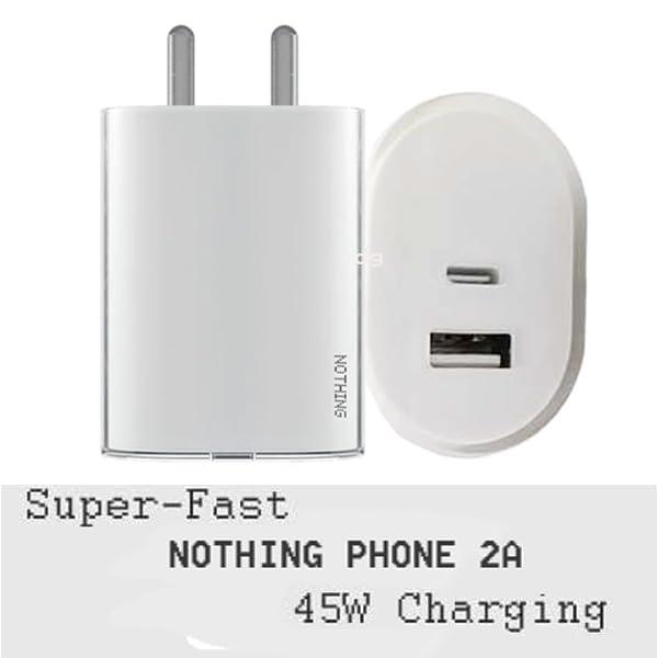 Nothing Phone 2A 45W,USB-C Compatible with 45W USB C Charger Adapter Compatible with Nothing Phone 2a/Phone 2/Phone 1/Buds/Ear Stick/Laptop USB C Fast Power Rapidly Charging Support 45 Power Charger