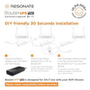 RESONATE RouterUPS Pro CRU12V3A | 4X2600mAh Battery | for JioFiber & Airtel Xtreme | Mini UPS | UPS for WiFi Router | BRP | Compatible with Advanced 12V < 3A FTTH | ONT | Gaming Routers