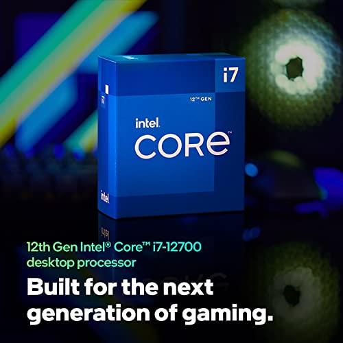 Intel Core i7 12700 12th Gen Generation Desktop PC Processor CPU APU with 25MB Cache and up to 4.90 GHz Clock Speed 3 Years Warranty with Fan LGA 1700 4K (Graphic Card Not Required)