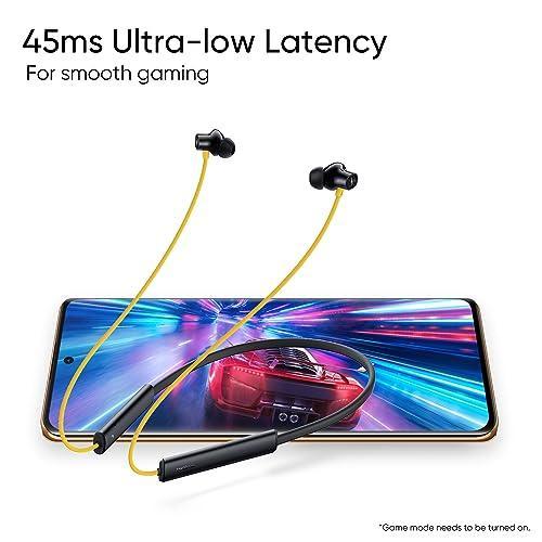 realme Buds Wireless 3 in-Ear Bluetooth Headphones,30dB ANC, Spatial Audio,13.6mm Dynamic Bass Driver,Upto 40 Hours Playback, Fast Charging, 45ms Low Latency for Gaming,Dual Device Connection (Yellow) - Triveni World