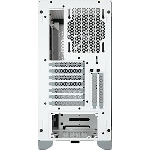 Corsair 4000D Airflow Tempered Glass Mid-Tower ATX Computer Case/Gaming Cabinet - White - CC-9011201-WW