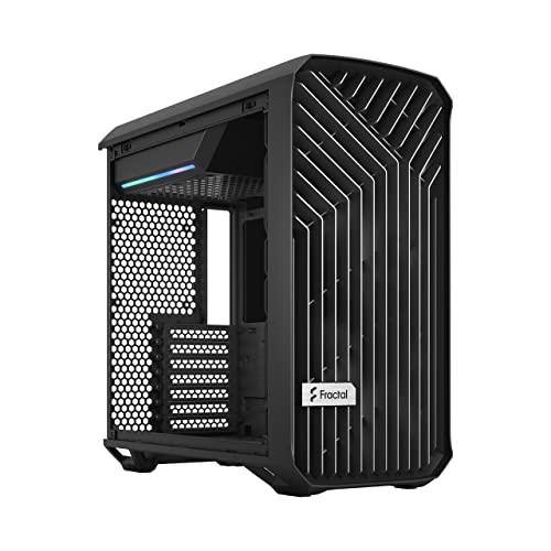 Fractal Design Torrent Compact Black Tempered Glass TG Dark Tint Window High-Airflow Mid Tower Computer Case/Cabinet/Chassis - FD-C-TOR1C-01