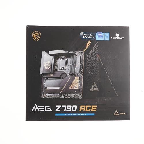 MSI MEG Z790 ACE Motherboard, E-ATX - Supports Intel 14th/13th/12th Gen Core Processors, LGA 1700-105A SPS VRM, DDR5 7800+MHz/OC, PCIe 5.0 & 4.0 x16, M.2 Gen5, Dual 2.5G LAN, Wi-Fi 6E, Thunderbolt 4