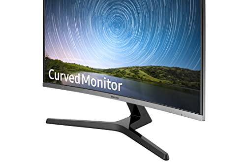 Samsung 27-Inch (68.4 cm) FHD, 1800R Curved 1,920 X 1,080 LED Monitor, VA Panel, Slim Design, AMD Freesync, Flicker Free, HDMI, Audio Port (LC27R500FHWXXL, Dark Blue Gray)