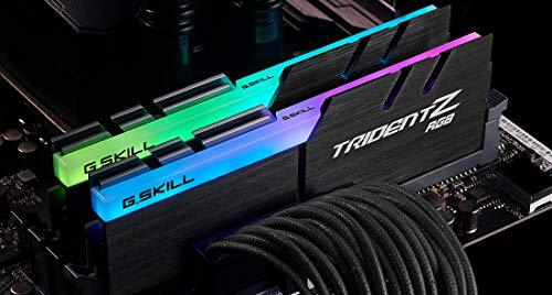 G.Skill Trident Z RGB 32GB(2x16GB) DDR4-3600MHz CL18-22-22-42 1.35V Desktop Memory RAM - F4-3600C18D-32GTZR, Black