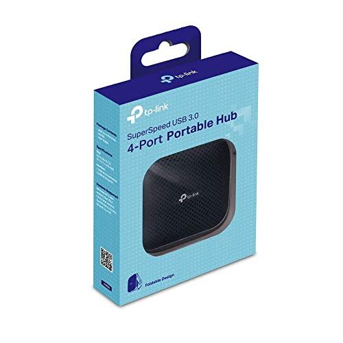 TP-Link UH400 USB 3.0 4-Port Portable Data Hub for Mac, iMac, MacBook Pro Air, Ultrabooks, Tablet, Laptop and Any PC, Windows, Mac OS X and Linux Systems- Black