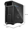 Fractal Design Torrent Compact Black Tempered Glass TG Dark Tint Window High-Airflow Mid Tower Computer Case/Cabinet/Chassis - FD-C-TOR1C-01