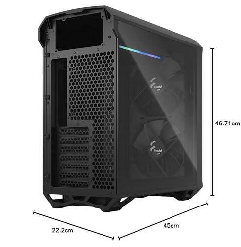 Fractal Design Torrent Compact Black Tempered Glass TG Dark Tint Window High-Airflow Mid Tower Computer Case/Cabinet/Chassis - FD-C-TOR1C-01