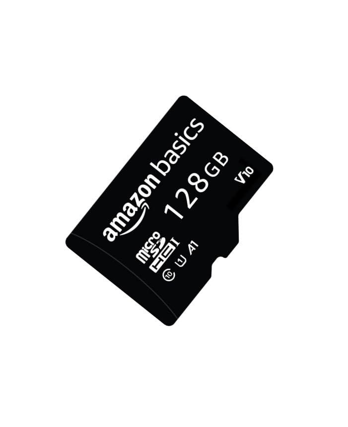 Amazon Basics 128 GB Micro SD Card with Adapter | Upto 120 MB/s | Class 10 | U1, C10, V10 Speed Classes