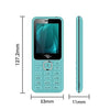 itel it5027 Keypad Mobile Phone with 2.4 inch Display Size |11mm Slim Body| 1200 mAh Battery| King Voice | Light Green