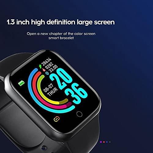 mi Smart Watch for Kids Men Boys Girls Women ID116 Plus 2024 Latest for Android and iOS Phones IP68 Waterproof Activity Tracker with Touch Color Screen Sleep & Heart Rate Monitor Pedometer Black - Triveni World