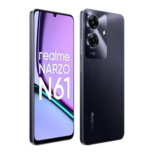 realme NARZO N61 (Marble Black,6GB RAM+128GB Storage) 90Hz Eye Comfort Display | IP54 Dust & Water Resistance | 48-Month Fluency | Charger in The Box