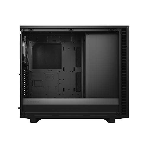 Fractal Design Define 7 Black Solid E-ATX Mid-Tower Gaming Cabinet Case with Three Pre-Installed Dynamic X2 GP-14 Fans and Anodized Aluminum Front Panel (FD-C-DEF7A-01)