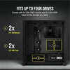 Corsair Tempered Glass, Alloy Steel 4000D Airflow Tempered Glass Mid-Tower ATX Case, Black (CC-9011200-WW)