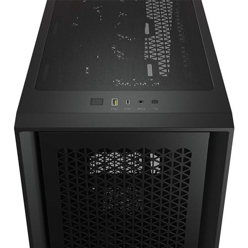 Corsair Tempered Glass, Alloy Steel 4000D Airflow Tempered Glass Mid-Tower ATX Case, Black (CC-9011200-WW)