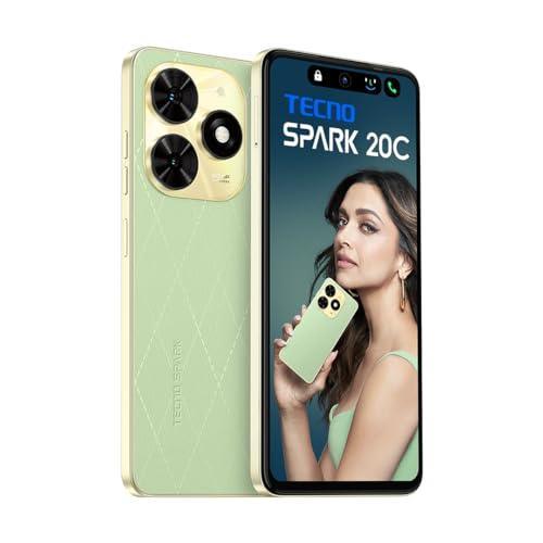 TECNO Spark 20C | Magic Skin Green, (16GB*+128GB) | 50MP Main Camera + 8MP Selfie | 90Hz Dot-in Display with Dynamic Port & Dual Speakers with DTS | 5000mAh Battery |18W Type-C | Helio G36 Processor - Triveni World