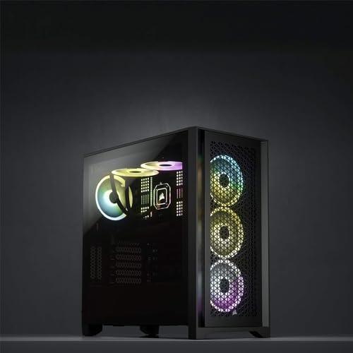 Corsair Tempered Glass, Alloy Steel 4000D Airflow Tempered Glass Mid-Tower ATX Case, Black (CC-9011200-WW)