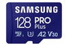 SAMSUNG PRO Plus microSD Memory Card + Adapter, 128GB MicroSDXC, Up to 180 MB/s, Full HD & 4K UHD, UHS-I, C10, U3, V30, A2 for Android Phones, Tablets, Action camera, Drone, MB-MD128SA/APC