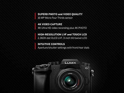 Panasonic LUMIX G7 16.00 MP 4K Mirrorless Interchangeable Lens Camera Kit with 14-42 mm Lens (Black) with 3x Optical Zoom