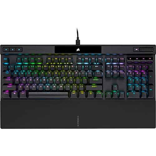 Corsair K70 RGB PRO Wired Mechanical Gaming Keyboard (Cherry MX RGB Red Switches: Linear and Fast, 8,000Hz Hyper-Polling, PBT Double-Shot PRO Keycaps, Soft-Touch Palm Rest) QWERTY, NA - Black