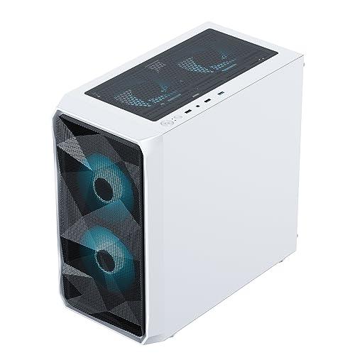 Ant Esports 100 Air Mini M-ATX Computer Case/Gaming Cabinet - White | Support M-ATX, ITX, | Pre-Installed 2 Rainbow Fans at Front