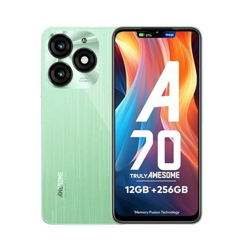 itel A70 (4GB RAM, 256GB ROM) Upto 12GB RAM with Memory Fusion | 13MP Dual Rear Camera & 8MP Front Camera | 5000mAh with Type-C | Dynamic Bar | Side Fingerprint | Octa-Core Processor | Field Green - Triveni World