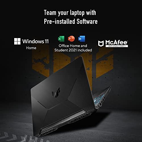 ASUS TUF F15 Gaming Laptop, Intel Core i5-11400H 11th Gen, 15.6-inch (39.62 cm) FHD 144Hz,(16GB RAM/512GB SSD/4GB NVIDIA GeForce RTX 2050/Windows 11/ RGB Backlit KB/Black/2.30 kg), FX506HF-HN025W