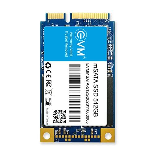 EVM M SATA 512GB 3D TLC NAND Flash Internal SSD - 520MB/s Read, 500MB/s Write Fast Performance Ultra Low Power Consumption (EVMMS-512GB, Black)