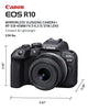 Canon EOS R10 24.2MP RF-S18-45mm f/4.5-6.3 IS STM Mirrorless Camera (APS-C Sensor,4K UHD Video) – Black