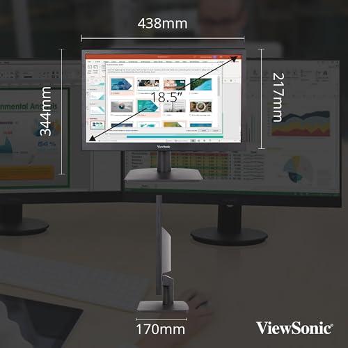 ViewSonic (Originated in USA) 24 Inch FHD IPS Monitor for Home and Office Use, 100 Hz, 1 MS Response time, AMD Free Sync, Dual Speaker, Wall Mount, Bezel Less, Eye-Care, Srgb104%, HDMI, VA2432-MH