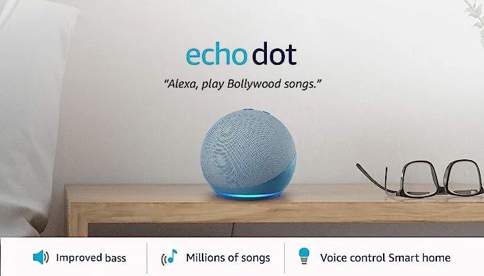 Echo Dot (4th Gen, 2020 release)| Smart speaker with Alexa (Blue)