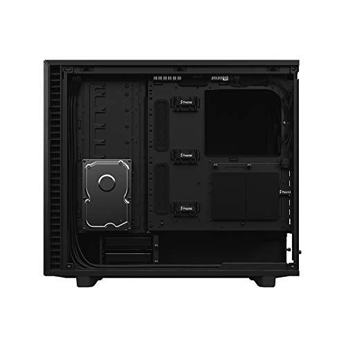 Fractal Design Define 7 Black Solid E-ATX Mid-Tower Gaming Cabinet Case with Three Pre-Installed Dynamic X2 GP-14 Fans and Anodized Aluminum Front Panel (FD-C-DEF7A-01)