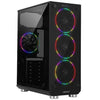 Zebronics ZEB-CRONUS Premium Gaming Cabinet with Mirror Finish Tempered Glass On Front,Tempered Glass On Side & 4 x120mm Rainbow Double Ring LED Fans