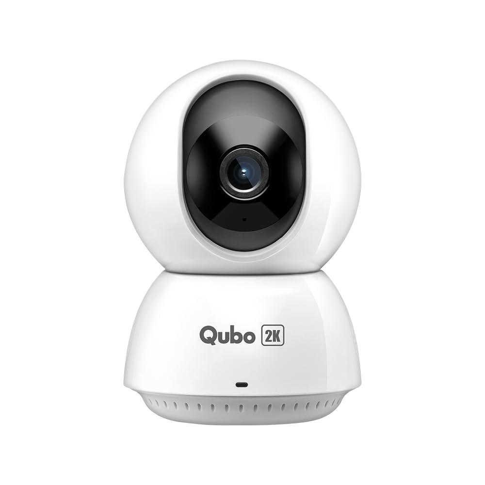 Qubo Smart 360 Ultra 2K 4MP 1440p WiFi CCTV Security Camera for Home from Hero Group | Mobile App | Two Way Talk | Night Vision | Cloud & SD Card Recording | Made in India | Alexa & OK Google |