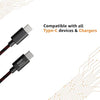 amazon basics Braided Type C to C Cable 60W Fast Charging Cable with 480 Mbps Data Transfer Speed | 1.2m, Tangle Free Cable