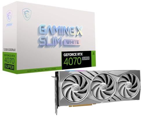 MSI Geforce RTX 4070 Super 12G Gaming X Slim White Graphic Card - Nvidia Geforce RTX 4070 Super Gpu, 12Gb Gddr6X 192-Bit Memory, 21 Gbps, Pci Express 4 Interface, Upto 2640 Mhz, Torx Fan 5.0 - Pci_E