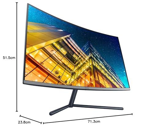 Samsung 32-inch(80cm) 3840 X 2160 Pixels 4K UHD, 1500R Curved Monitor, Bezel Less Design, 1 Billion Colors, 2500:1 Contrast Ratio, Game Mode (LU32R590CWWXXL, Dark Blue Gray)