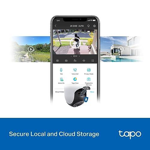 Tapo TP-Link C520WS 2K QHD 4MP Outdoor Pan/Tilt Security Smart Wi-Fi Camera,IP66 Weatherproof, AI Detection,360° Visual Coverage,Starlight Colour Night Vision, Works with Alexa&Google Home