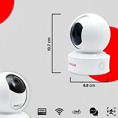 CP PLUS 3MP Full HD Smart Wi-fi CCTV Home Security Camera | 360° View | 2 Way Talk | Cloud Monitor | Motion Detect | Night Vision | Supports SD Card, Alexa & Ok Google | 15 Mtr, White- CP-E31A