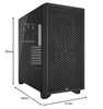 CORSAIR 3000D Airflow Mid-Tower PC Case - Black - 2X SP120 Elite Fans - Four-Slot GPU Support – Fits up to 8X 120mm Fans - High-Airflow Design