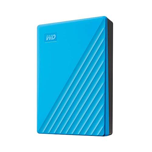 Western Digital WD 5TB My Passport Portable Hard Disk Drive, USB 3.0 with Automatic Backup, 256 Bit AES Hardware Encryption,Password Protection,Compatible with Windows and Mac, External HDD-Blue