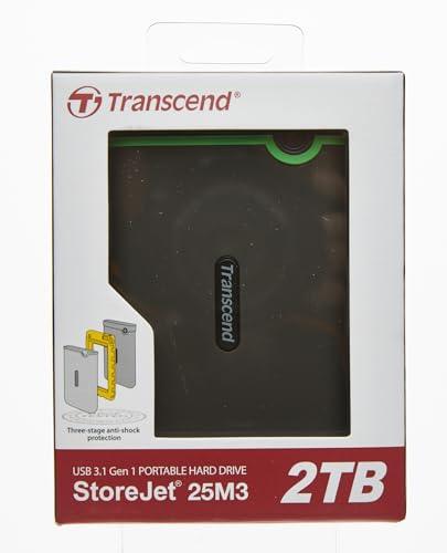 Transcend StoreJet 2TB USB 3.1 Gen 1 Compatible with PC, Mac, Tab, PS5 and Xbox,| RecoveRx Software |2.5" HDD | 3 Yrs. Warranty - TS2TSJ25M3S