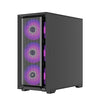 Ant Esports SX7 Mid- Tower Computer Case/Gaming Cabinet - Black | Support ATX, Micro-ATX, Mini-ITX | Pre-Installed 3 x 120mm Front Fans