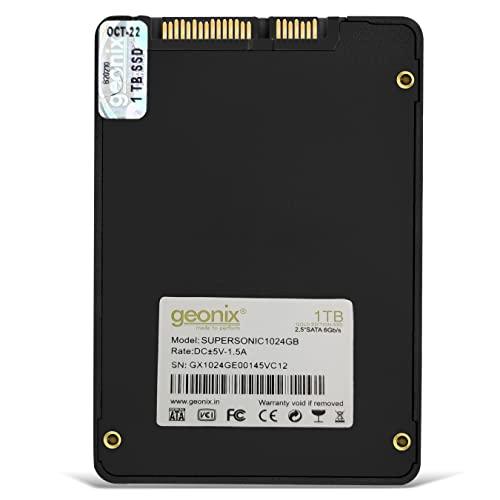 GEONIX SATA 2.5" 1TB Internal Solid State Drive/SSD with SATA III Interface, 6Gb/s | Read/Write Speed Upto - 570/500 MB/s | Quad Channel Controller Compatible with PC and Laptop | 5 Years Warranty.