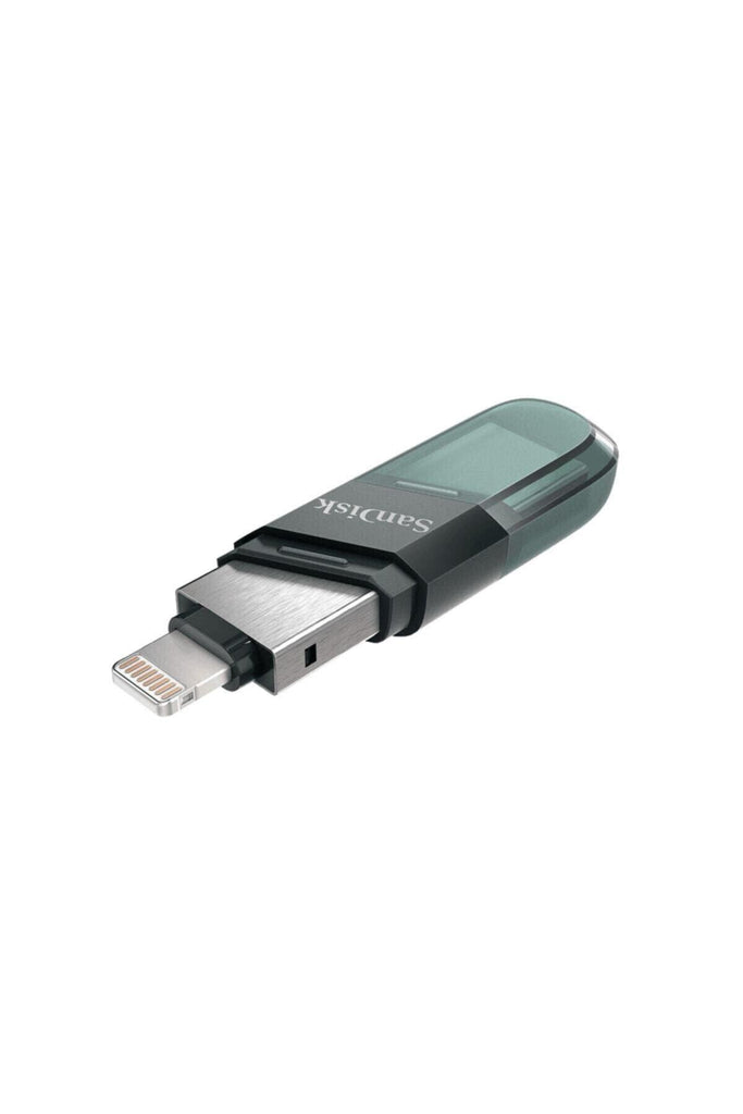 SanDisk iXpand USB 3.0 Flash Drive Flip 128GB for iOS and Windows, Metalic