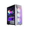 GALAX PC Case Revolution-05 (REV-05W) White Gaming Cabinet | Supports ATX, M-ATX, ITX | 4 RGB Cooling Fans | Mesh Panel | Spacious Interior | Tempered Glass